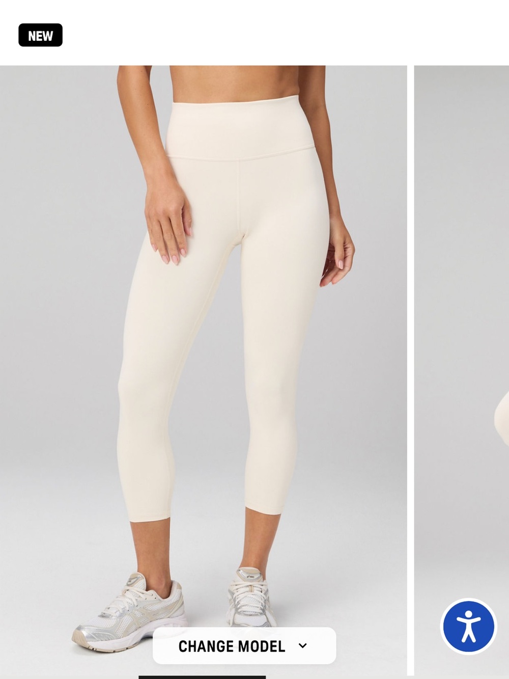 Fabletics NWT Define Capri 22” – Cream (Size M)